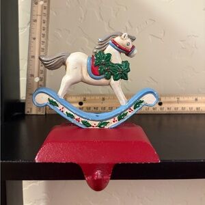 Vintage Midwest Importers Rocking Horse Stocking Holder Hanger 1980